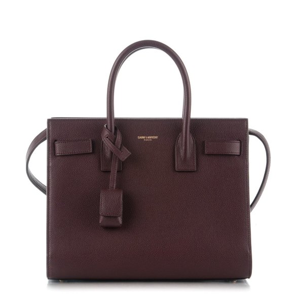 YSL Saint Laurent Sac de Jour Small Bordeaux Bag - Picture 1 of 16